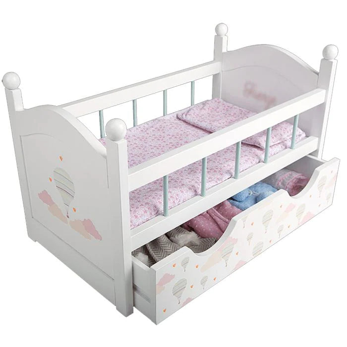 Wooden Dolls Bed