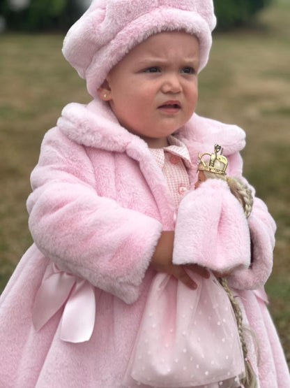 Soft Pink Spanish Fur Coat