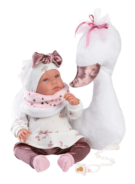 Tina Crying Doll with Swan