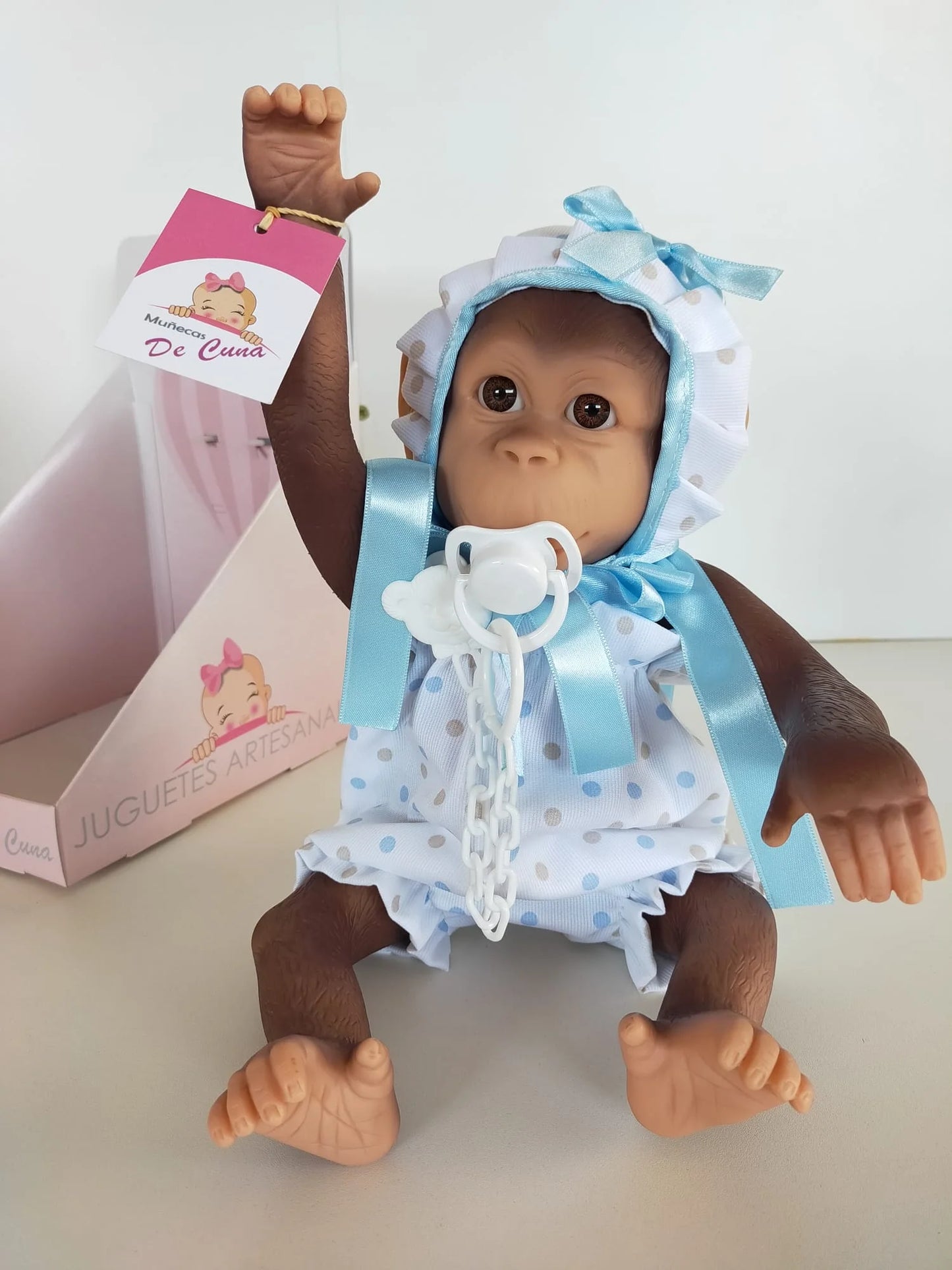 Gordo Monkey Pale Blue Romper