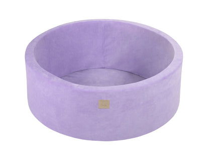 Lavender Velvet Round Foam Ball Pit with 250 Balls