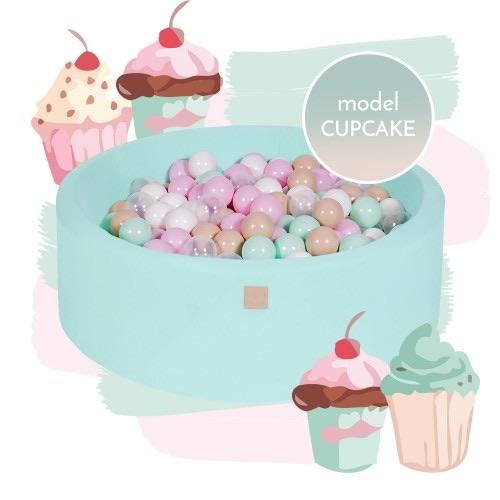 Cupcake Round Foam Ball Pit with 250 Balls